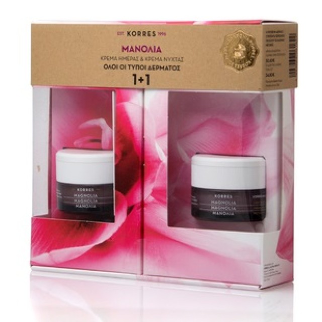 Korres Φλοιός Μανόλιας Κρέμα Ημέρας 40ml & Δώρο Κρέμα Νύχτας 40ml