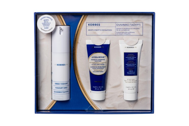 Korres Set Greek Yoghurt Day Cream-Gel Ενυδατική Κρέμα 48h για Λιπαρές Επιδερμίδες 30ml & ΔΩΡΟ Hydra-Biome Face Mask 20ml & Greek Yoghurt Foaming Cream Cleanser 20ml