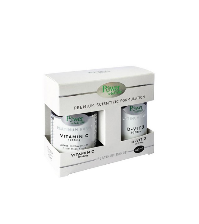 Power Health Set Platinum Range VitC 1000mg 30tabs + Δώρο Platinum Range D-vit3 2000iu 20tabs
