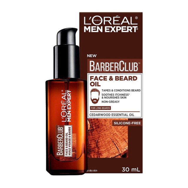 L' Oreal Paris Barber Club Έλαιο για πρόσωπο και μούσια 30ml