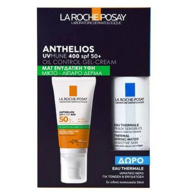 La Roche Posay Set Anthelios UVMune 400 Oil Control Gel-Cream Spf50+ 50ml + Δώρο Eau Thermale 50ml