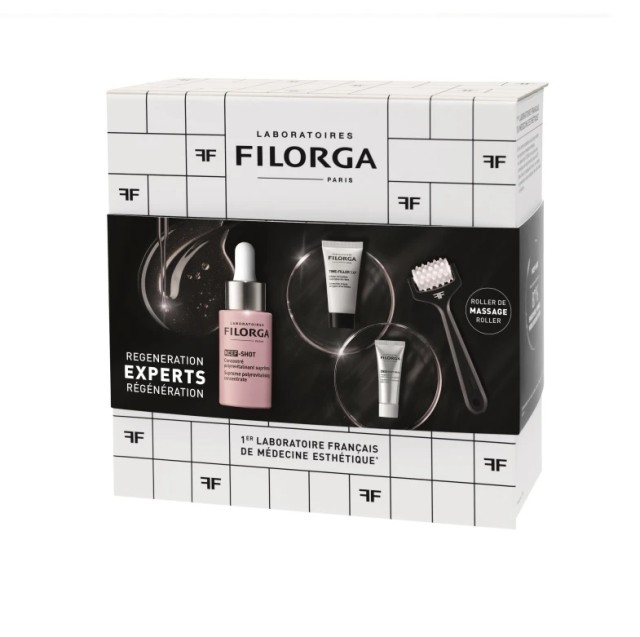 Filorga Set Regenaration Experts NCEF-SHOT Serum εντατικά Αναζωογονητικός Ορός 15ml + Δώρο Time-Filler 5XP Διορθωτική Κρέμα Ενάντια στις Ρυτίδες 15ml + NCEF-NIGHT Mask Αναζωογονητική Μάσκα Νύχτας 7ml + Face Massage Roller 1τμχ