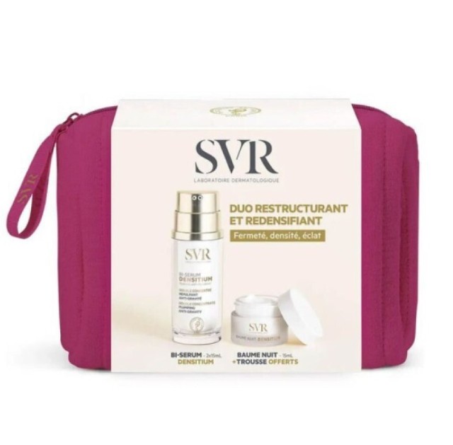 SVR Σετ Densitium Bi-Serum Διφασικός Ορός για Επαναπύκνωση & Ανόρθωση του Προσώπου, 2x15ml & Baume Nuit Αντιγηραντικό Βάλσαμο Νύχτας 15ml & Νεσεσέρ