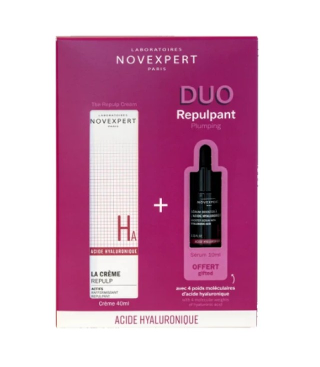 Novexpert Promo Hyaluronic Box Acid Line The Repulp Cream Συσφικτική Κρέμα Προσώπου 40ml & Booster Serum Ενυδατικός Ορός Προσώπου με Υαλουρονικό Οξύ 10ml