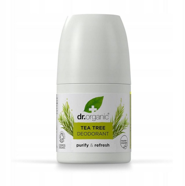 Dr.Organic Tea Tree Roll-on Αποσμητικό με Βιολογικό Τεϊόδεντρο 50ml