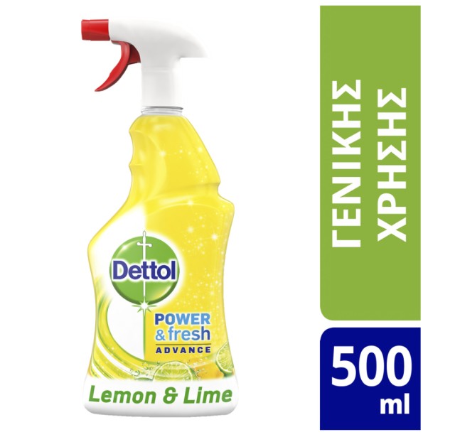 Dettol Power & Fresh Advance Αντιβακτηριδιακό Lemon & Lime 500ml