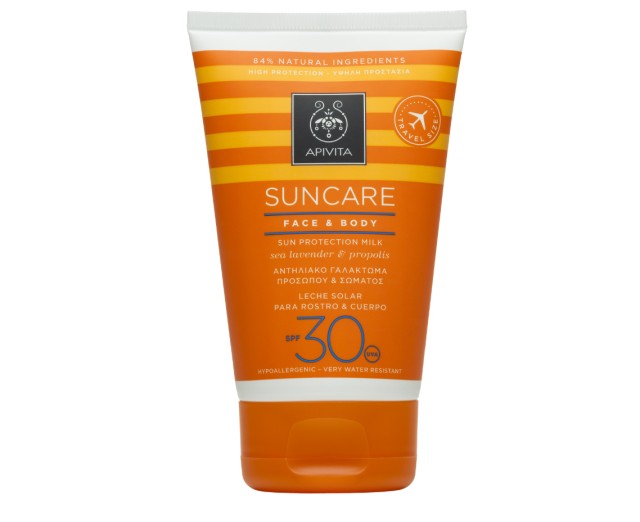 Apivita Suncare Face & Body SPF30 Αντηλιακό Γαλάκτωμα Προσώπου & Σώματος με Θαλάσσια Λεβάντα & Πρόπολη 100ml