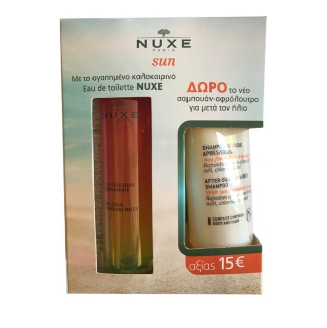 Nuxe Set Sun Eau Delicieuse Parfumante 100ml + Δώρο Nuxe After Sun Hair & Body Shampoo 200ml