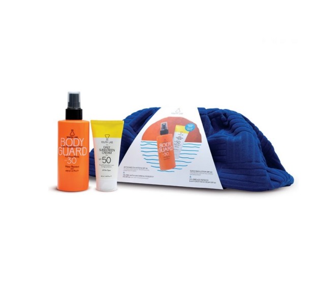 Youth Lab Set Body Guard Αντηλιακό Spray για Πρόσωπο & Σώμα Spf30 200ml &  Αντηλιακή Κρέμα Προσώπου για Όλους τους Τύπους Spf50 50ml
