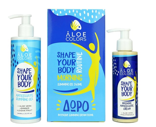 Aloe+ Colors Set Shape Your Body Morning Routine Aδυνατιστικό Gel κατά της Kυτταρίτιδας 240ml & Δώρο Αδυνατιστική Κρέμα κατά της Κυτταρίτιδας 120ml