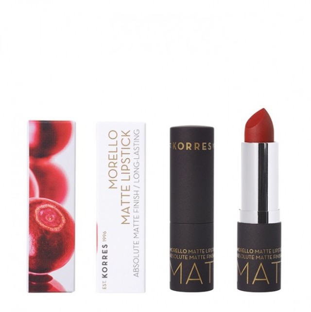 Korres Morello Matte Lipstick 57 Scarlet Suede Μatte 3.5gr