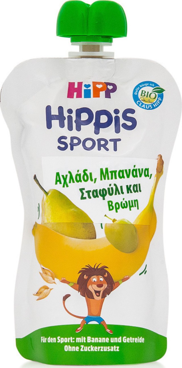 Hipp Hippis Sport Αχλάδι, Μπανάνα, Σταφύλι & Βρώμη 120gr