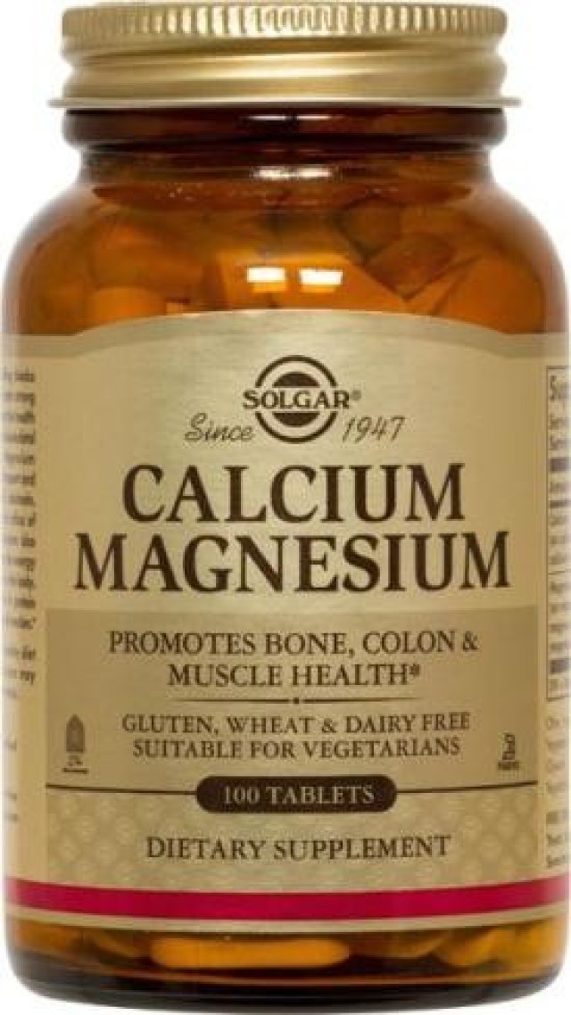 SOLGAR CALCIUM MAGNESIUM 100TAB