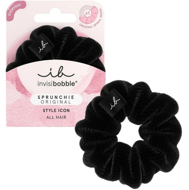 Invisibobble Sprunchie Original Style Icon True Black Dusk till Dawn Λαστιχάκι Μαλλιών 1τμχ