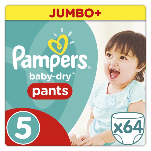 PAMPERS PANTS Easy Up Junior 64 τεμάχια Νο 5 (12-18kg)