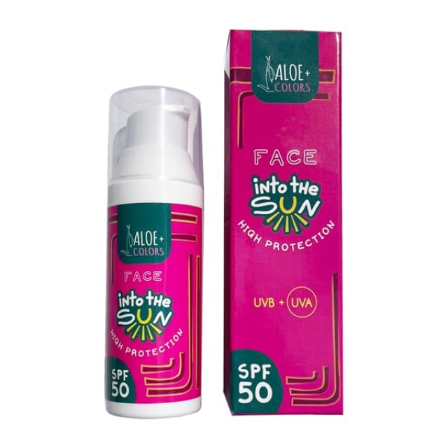 Aloe+ Colors Into The Sun Sunscreen Face SPF50 Αντηλιακή Κρέμα Προσώπου 50ml