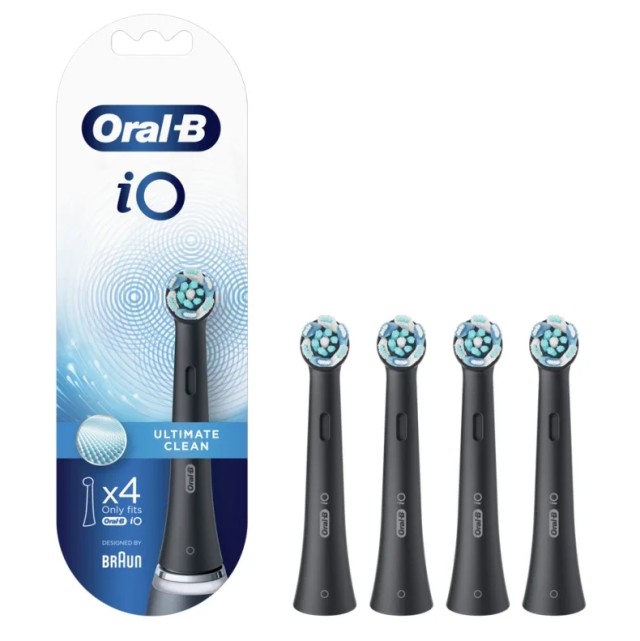 Oral-B Ανταλλακτικές Κεφαλές iO Ultimate Clean Black 4τμχ (81769561)