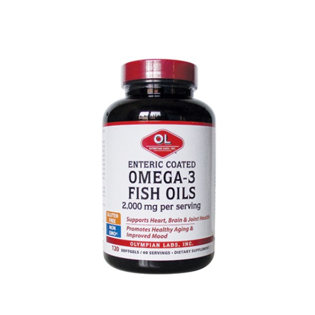 Olympian Labs Enteric Coated Omega-3 Fish Oils 2000mg 120 Softgels