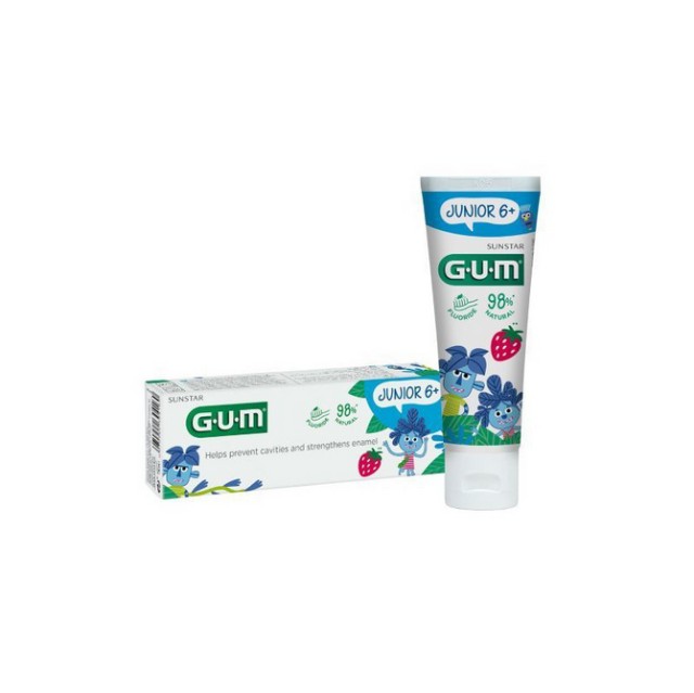 GUM Junior Παιδική Οδοντόκρεμα 6+ Ετών με Γεύση Φράουλα 50ml