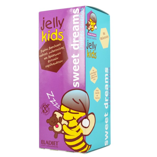 Eladiet Jelly Kids Sweet Dreams Συμπλήρωμα Διατροφής με Βασιλικό Πολτό,Μελατονίνη και Βρώσιμα Φυτικά Εκχυλίσματα 250ml