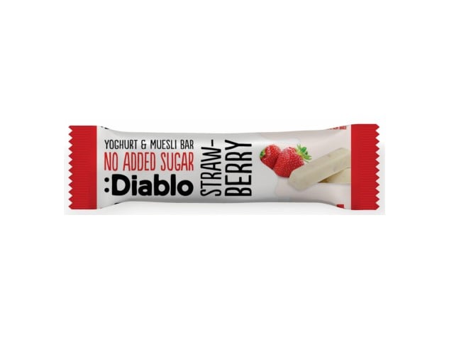 Diablo Μπάρα Δημητριακών με Γιαούρτι και Φράουλες Χωρίς Ζάχαρη 30gr