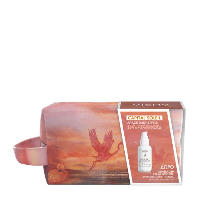 Vichy Set Capital Soleil UV-Age Daily SPF50+ Water Fluid 40ml + ΔΩΡΟ Vichy Mineral 89 Moisture 72h Boosting Cream 15ml