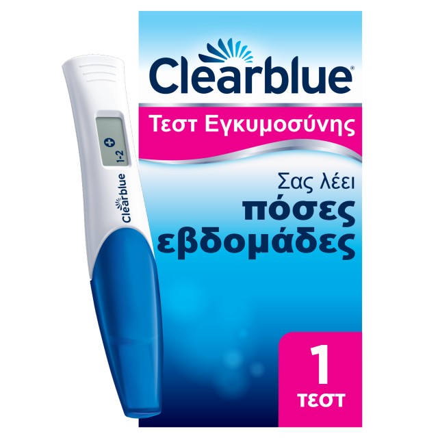 Clearblue Ψηφιακό Τεστ Εγκυμοσύνης με Δείκτη Σύλληψης που σας Δείχνει Πόσες Εβδομάδες Έγινε η Σύλληψη 1τμχ