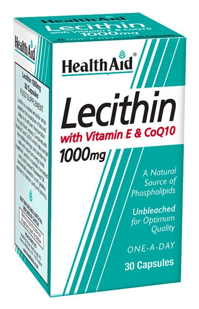 HEALTH AID LECITHIN 1000MG - CO Q10 - VITAMIN E -  30 CAPS