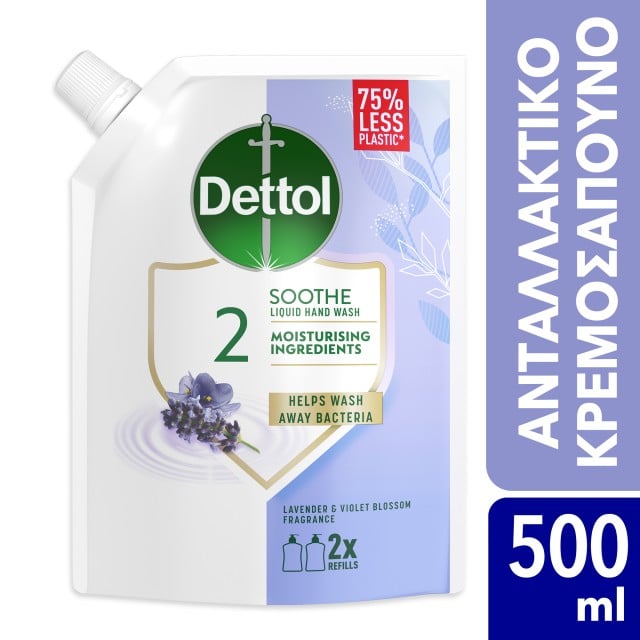 Dettol Υγρό Κρεμοσάπουνο Ανταλλακτικό με  Άρωμα Λεβάντα & White Musk  500ml