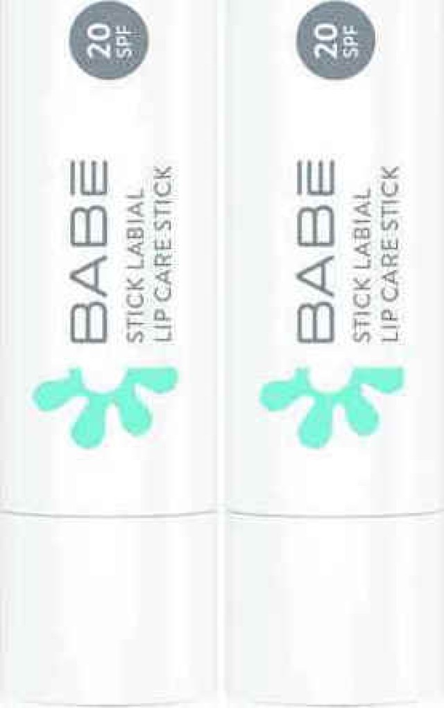 Babe Essentials Lip Care Stick Προστατευτικό Στικ Χειλιών με SPF20 4g x 2 τεμάχια (Με Έκπτωση -50% στο 2ο Προϊόν)