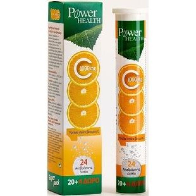Power Health Vitamin C 1000mg 20 Αναβράζοντα Δισκία + 4 Δώρο