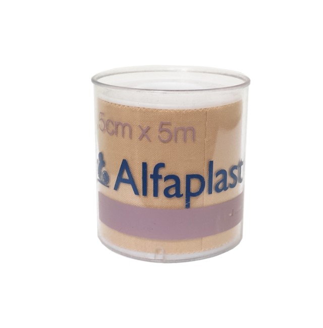 Alfaplast Rolls Υφασμάτινη Αυτοκόλλητη Επιδεσμική Ταινία 5cm x 5cm 1τμχ