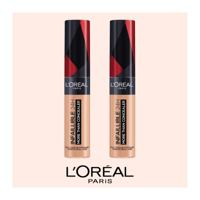 L'oreal Paris Set Infailllible Concealer No 327 Cashmere 24h Duo Pack 11ml