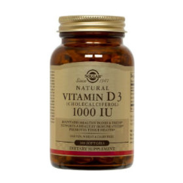 SOLGAR VIT. D-3 1000 IU softgels 100s