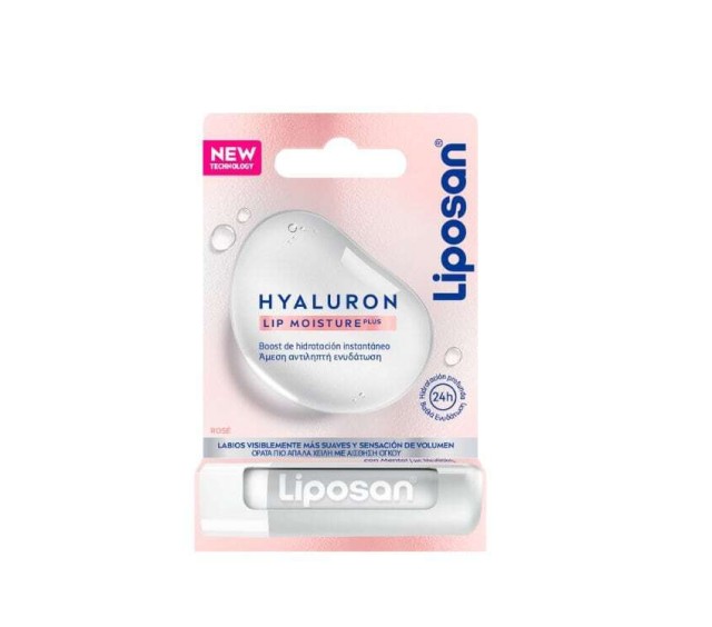 Liposan Hyaluron Lip Moisture Plus Rose 24h Ενυδατικό Βαλμ Χειλιών 5,2gr