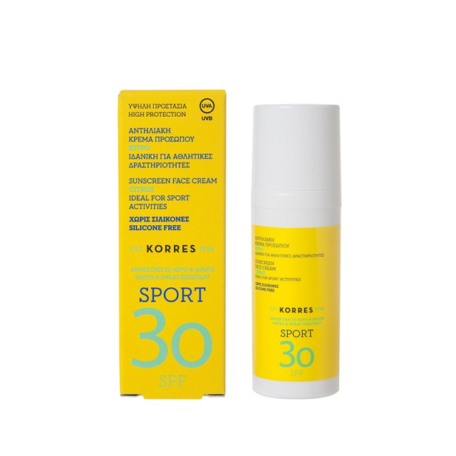 Κorres Sport Αντηλιακή Κρέμα Προσώπου Κίτρο SPF30 50ml
