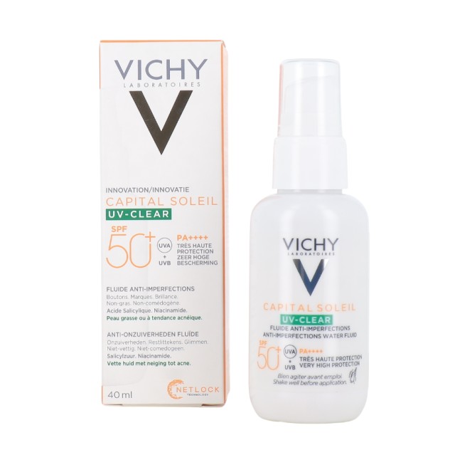 Vichy Capital Soleil UV-Clear Water Fluid SPF50+ Anti-Imperfections 40ml