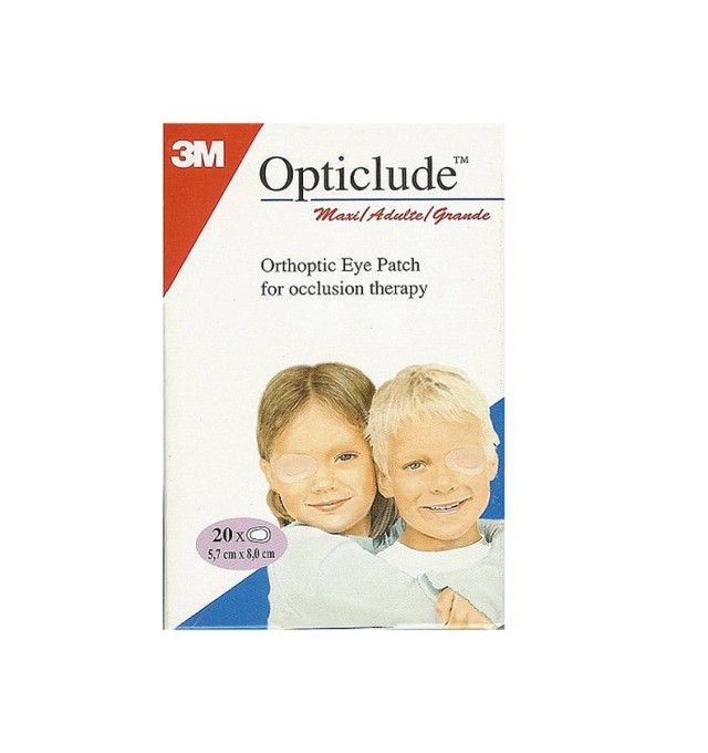 3M Opticlude Maxi Adults Eye Patches 5.7cm x 8.2cm 20τμχ (1539)