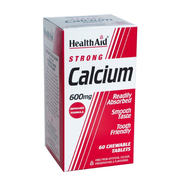 HEALTH AID STRONG CALCIUM 600MG CHEWABLE TABLETS 60'S