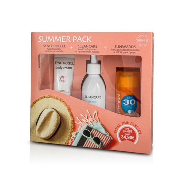 Synchroline Set Synchrocell Body Cream 150ml & Cleancare Intimo 200ml & Sunwards Face SPF30 Χωρίς Άρωμα 50ml