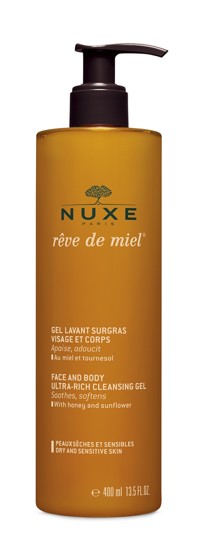 Nuxe Reve De Miel Gel Lavante  Αφρολουτρο καθαρισμού για Πρόσωπο&Σώμα 400ml