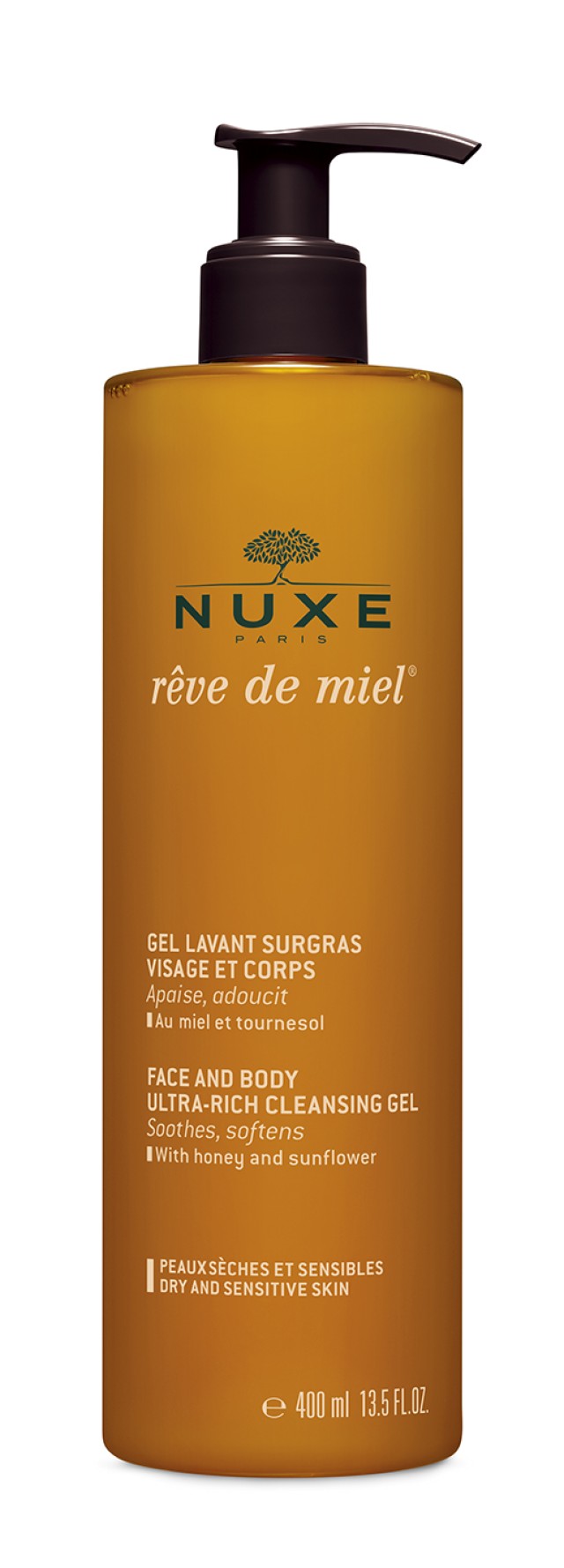 Nuxe Reve De Miel Gel Lavante Cleansing shower gel for Face & Body 400ml