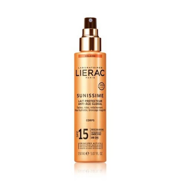 LIERAC SUNISSIME Lait Protecteur Energisant Anti-Age Global SPF15 150ml