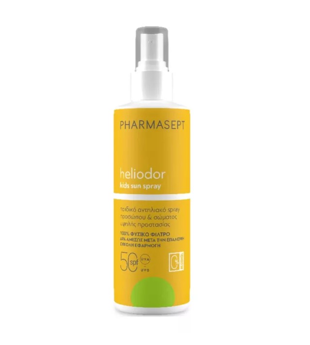 Pharmasept Heliodor Kids Sun Spray SPF50 Παιδικό Αντηλιακό Spray Προσώπου & Σώματος 165gr