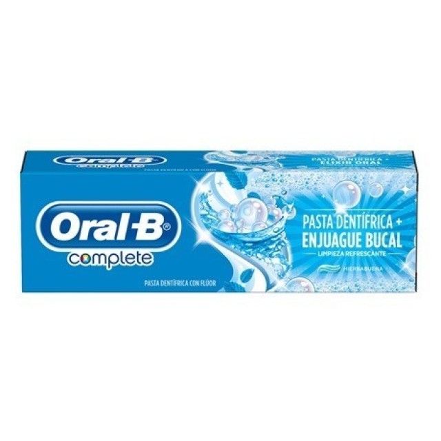 ORAL-B Complete Φθοριούχος Oδοντόκρεμα + Στοματικό Διάλυμα με Γεύση Δυόσμο 75ml