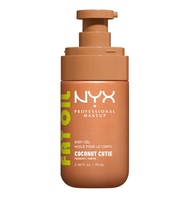 Nyx Professional Make Up Coconut Cutie Fat Oil Body Oil Sun-Lit Gold Έλαιο Σώματος για Χρυσαφένια Λάμψη 70ml