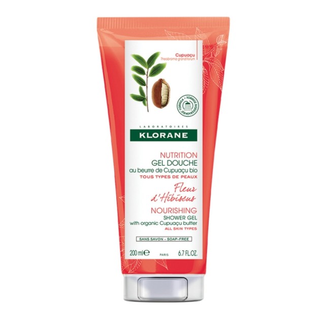 Klorane Nutrition Gel Douche Cupuacu Fleur d'Hibiscus 200ml