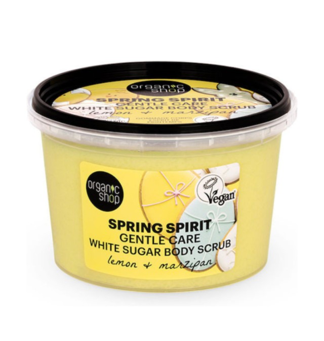 Organic Shop Body Scrub Spring Spirit Gentle Care White Sugar με Λευκή Ζάχαρη 250ml