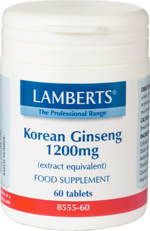 LAMBERTS KOREAN GINSENG 1200MG 60CAPS