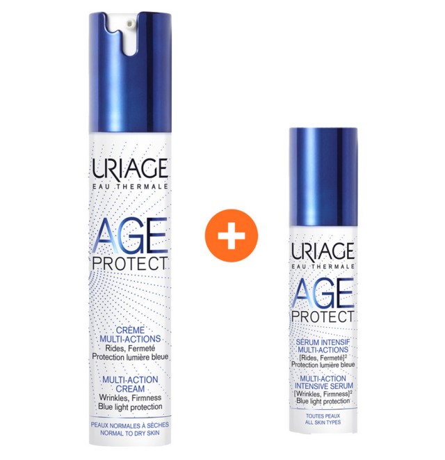 Uriage Age Protect Cream Multi-Action 40ml & ΔΩΡΟ Age Protect Multi Action Intensive Serum 10ml